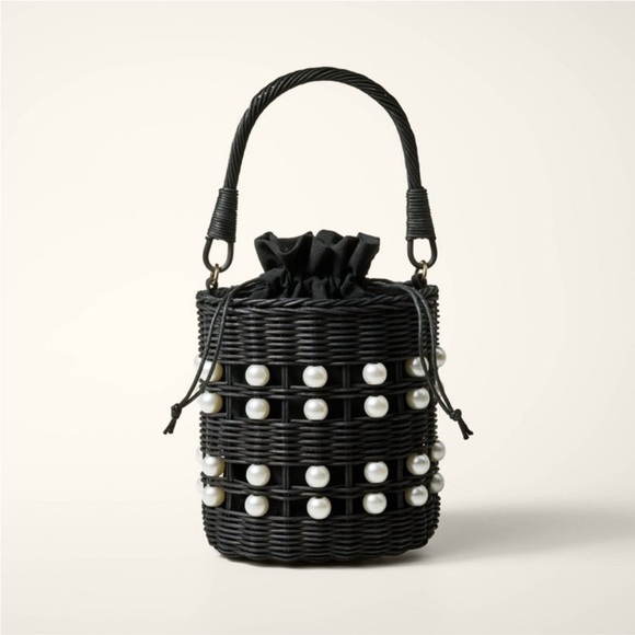kate spade Handbags - Kate Spade New York x Target Pearl Embellished Basket Bucket Bag